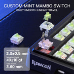 Redragon K673 GB 75% Wireless Gasket RGB Gaming Keyboard 3 Modes 81 Keys PBT