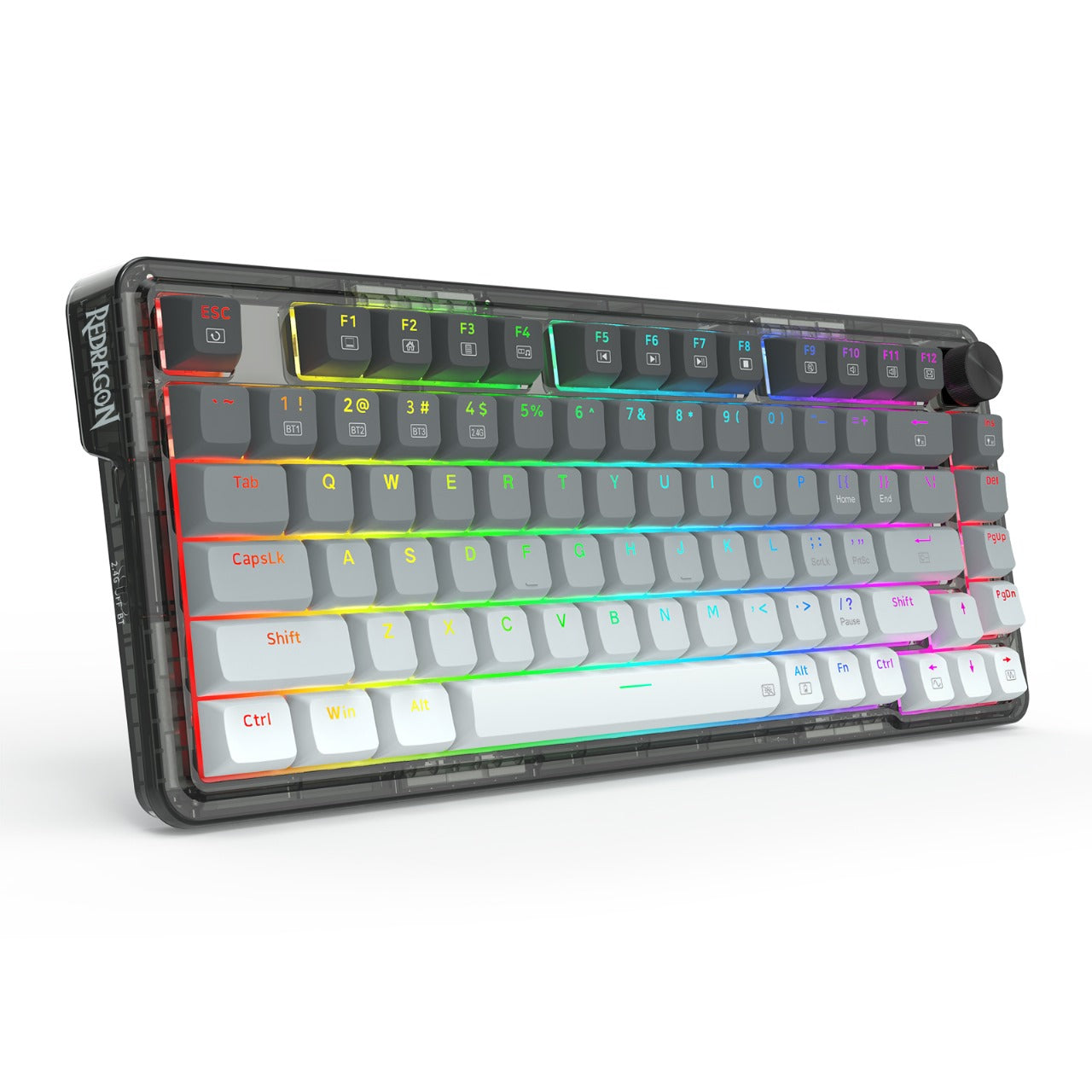 Redragon K673 GG 75% Wireless Gasket RGB Gaming Keyboard 3 Modes 81 Keys PBT