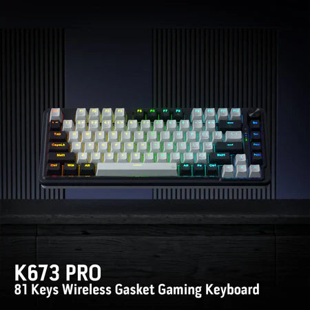 Redragon K673 PRO 75% Wireless Gasket RGB Gaming Keyboard Keyboard