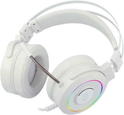 Redragon lamia 2 h320 white usb rgb gaming headset w/stand