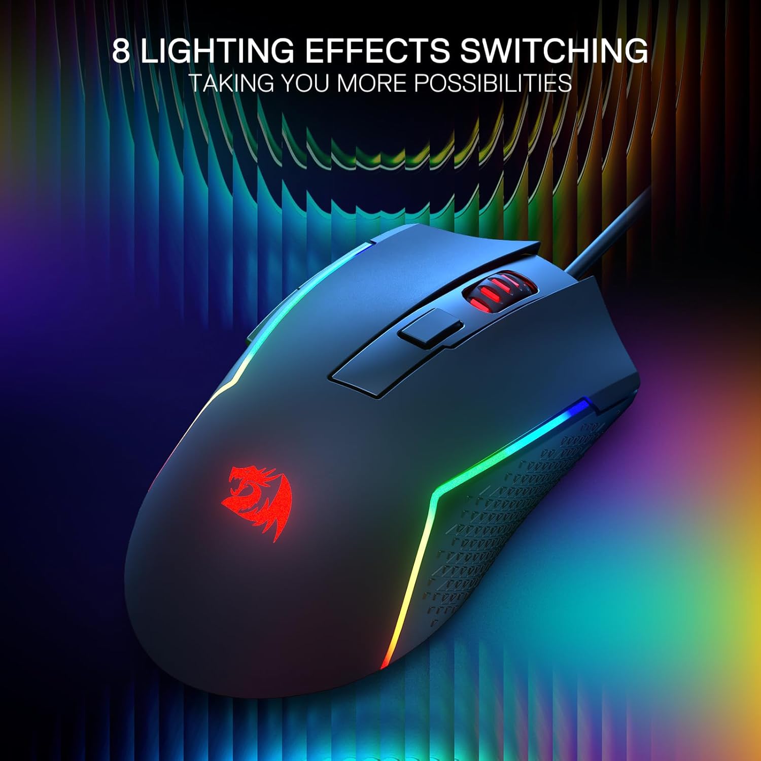 Redragon M616 RGB Gaming Mouse 10000 DPI Wired Optical Mouse with 6