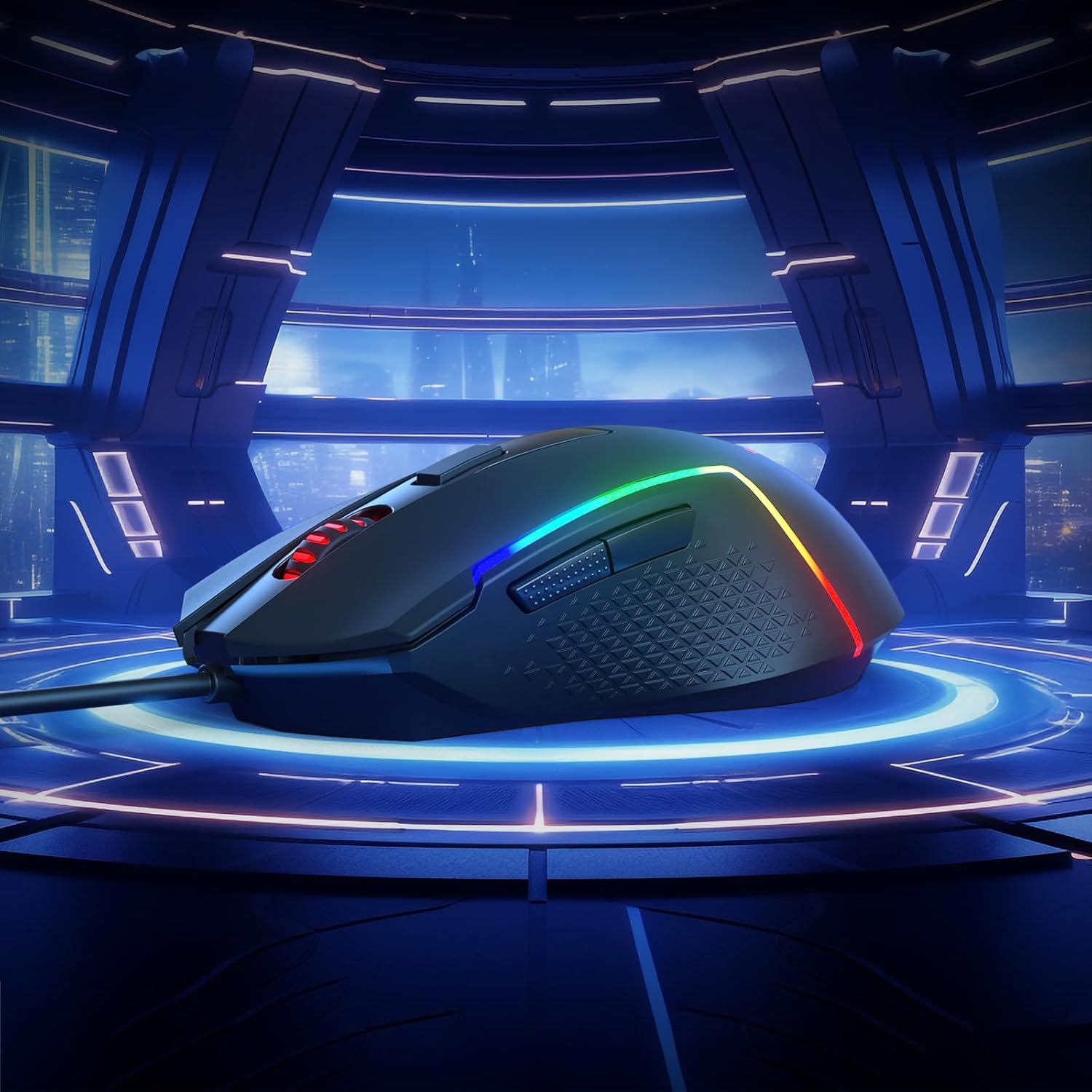 Redragon M616 RGB Gaming Mouse 10000 DPI Wired Optical Mouse with 6