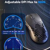 Redragon M725 Honeycomb Shell Gaming Mouse Wireless Ultra Lightweight 49g 8000