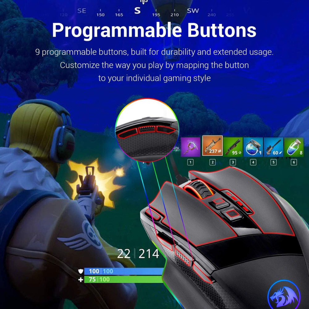 Redragon M801 Gaming Mouse LED RGB Mouse