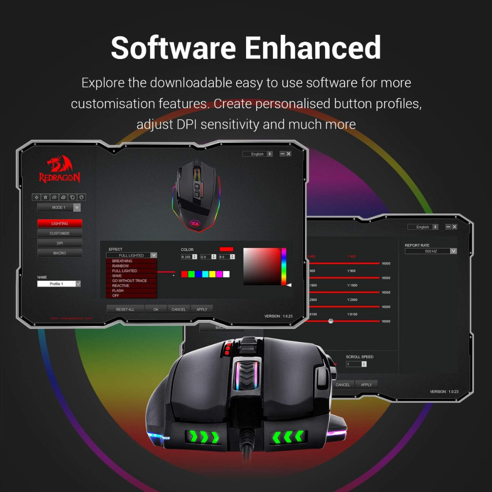 Redragon M801 Gaming Mouse LED RGB Mouse