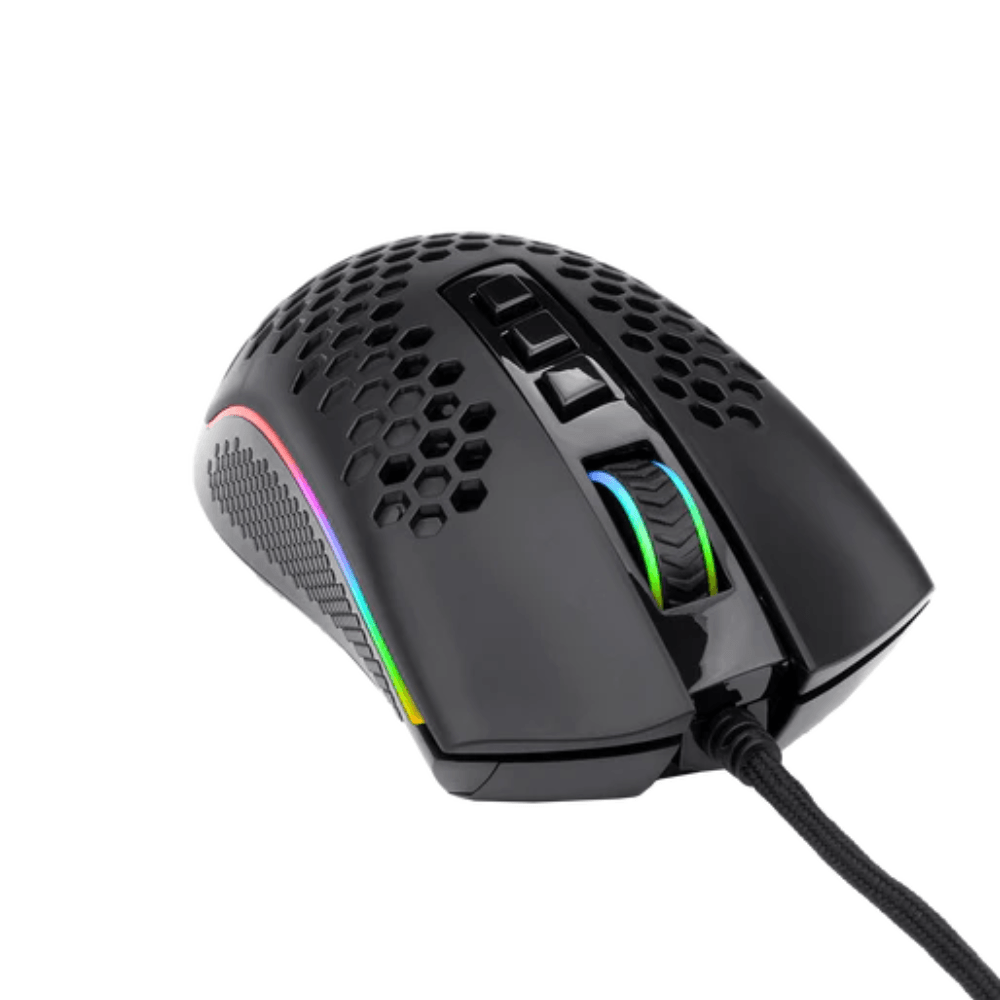 Redragon m808 storm lightweight rgb gaming mouse, 85g ultralight honeycomb shell - Fun Touch