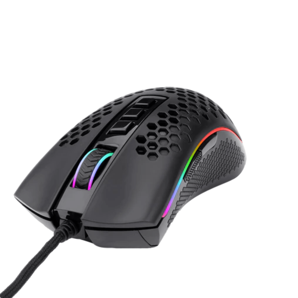 Redragon m808 storm lightweight rgb gaming mouse, 85g ultralight honeycomb shell - Fun Touch