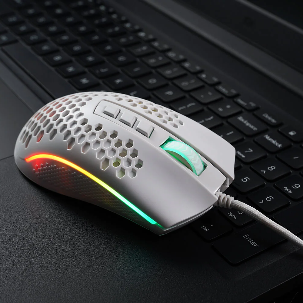 Redragon M808 Storm White Lightweight RGB Gaming Mouse Mouse