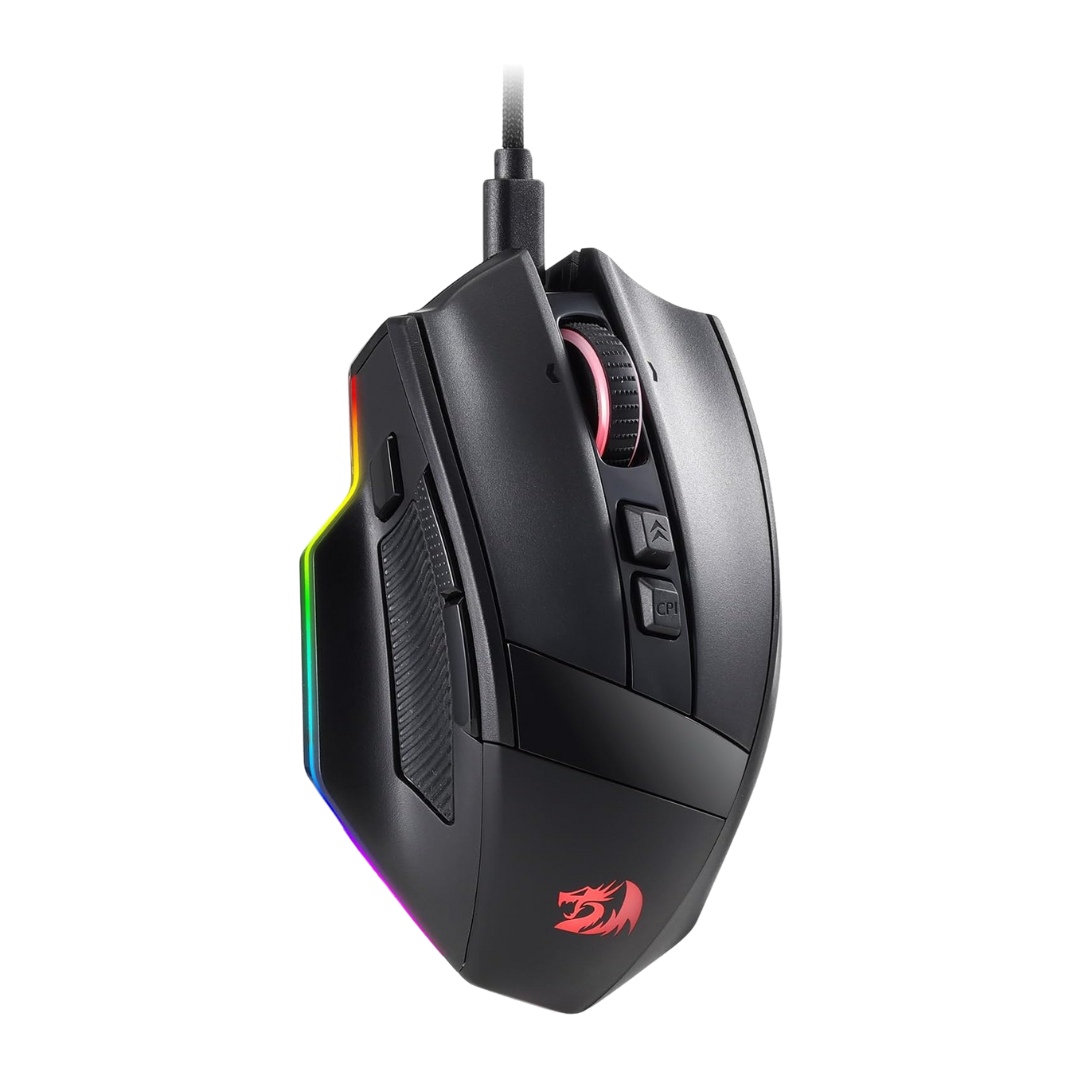 Redragon M813 RGB Wired Gaming Mouse with 4D Dual Mode Scroll Wheel Ergonomic