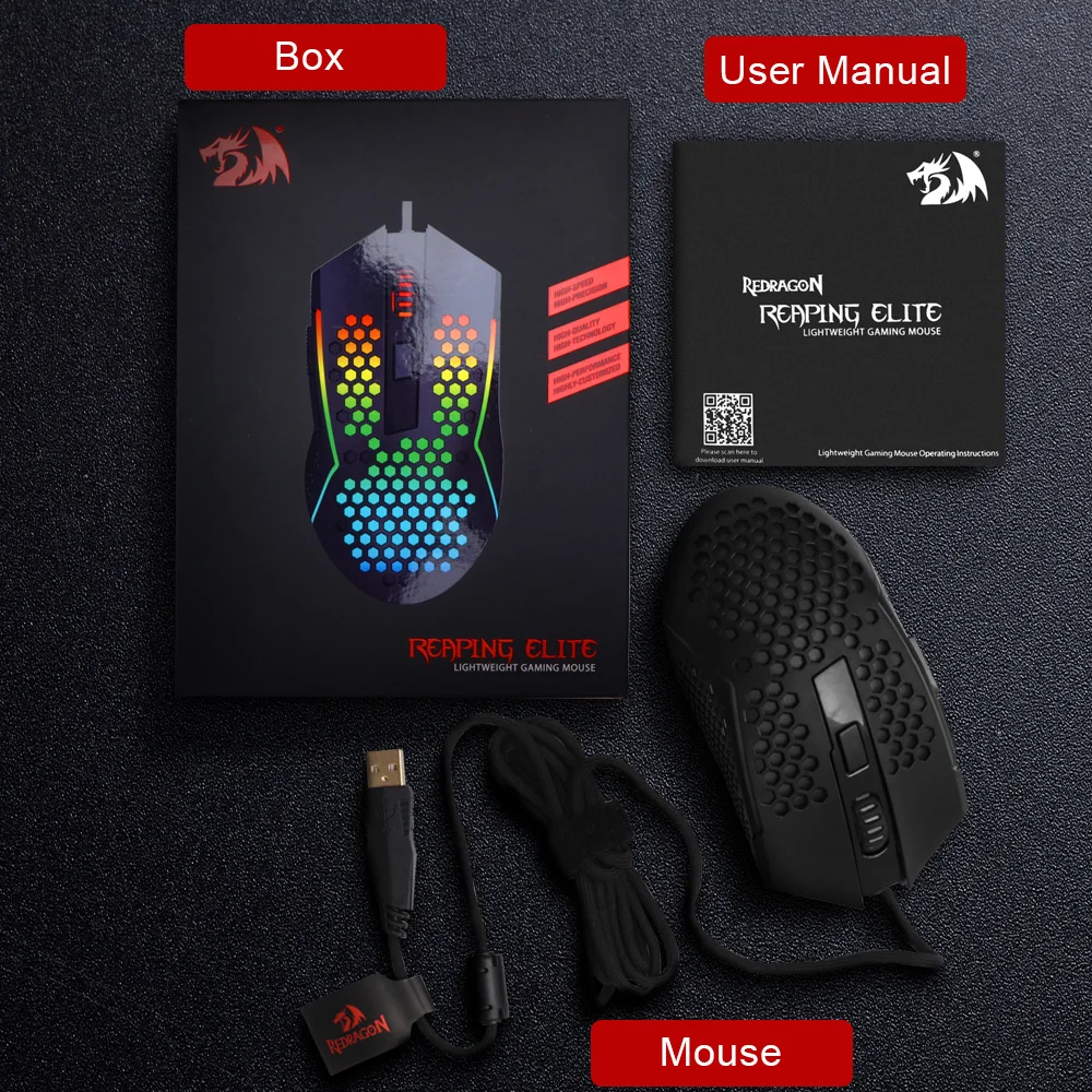 REDRAGON M987P K Reaping Elite Lightweight RGB Gaming Mouse Mouse