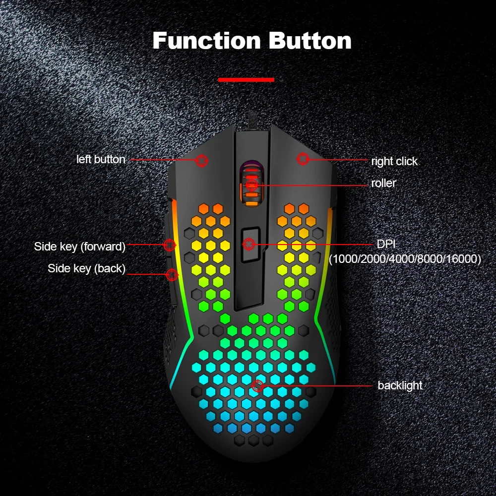 REDRAGON M987P K Reaping Elite Lightweight RGB Gaming Mouse Mouse