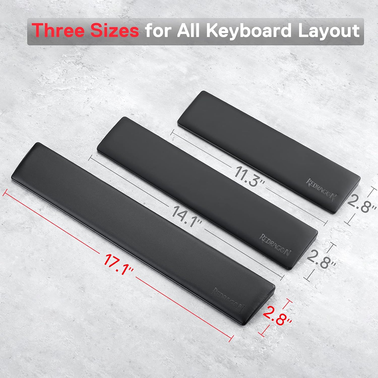 Redragon P037 Meteor L Computer Keyboard Wrist Rest Pad New Arrivals