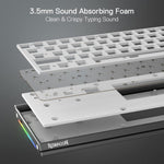 Redragon Shaco K641 PRO 65% Aluminum RGB Mechanical Keyboard 3 Mode 68 Keys