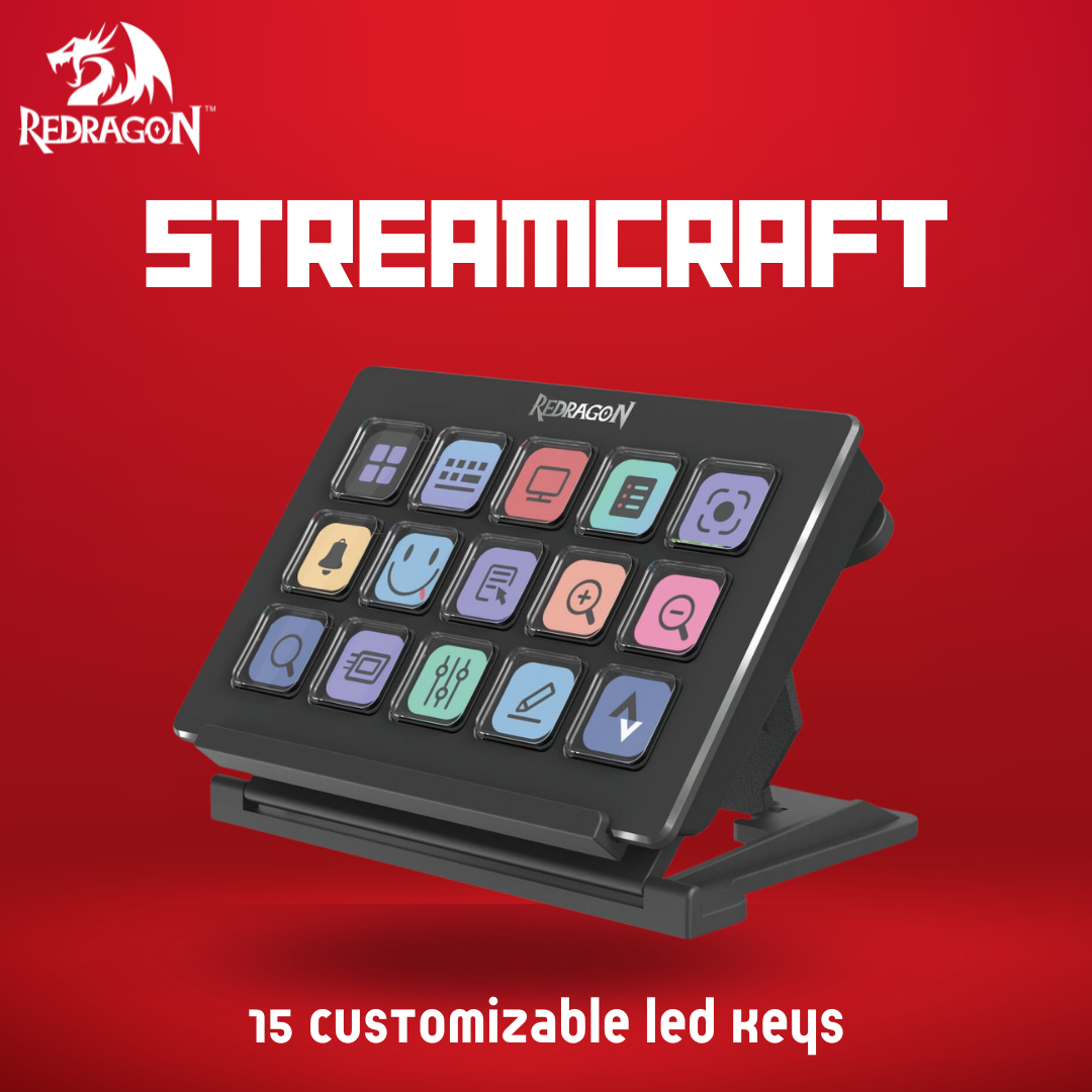 Redragon streamcraft 15 customizable led keys - Fun Touch