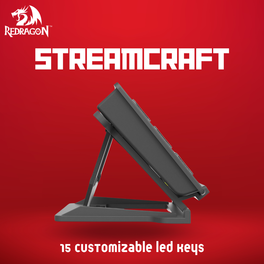 Redragon streamcraft 15 customizable led keys - Fun Touch