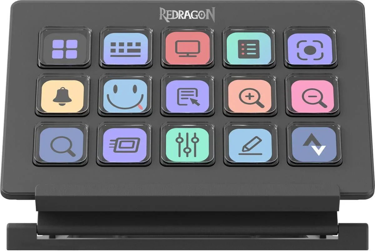 Redragon streamcraft 15 led keyboard with customizable led keys - streaming