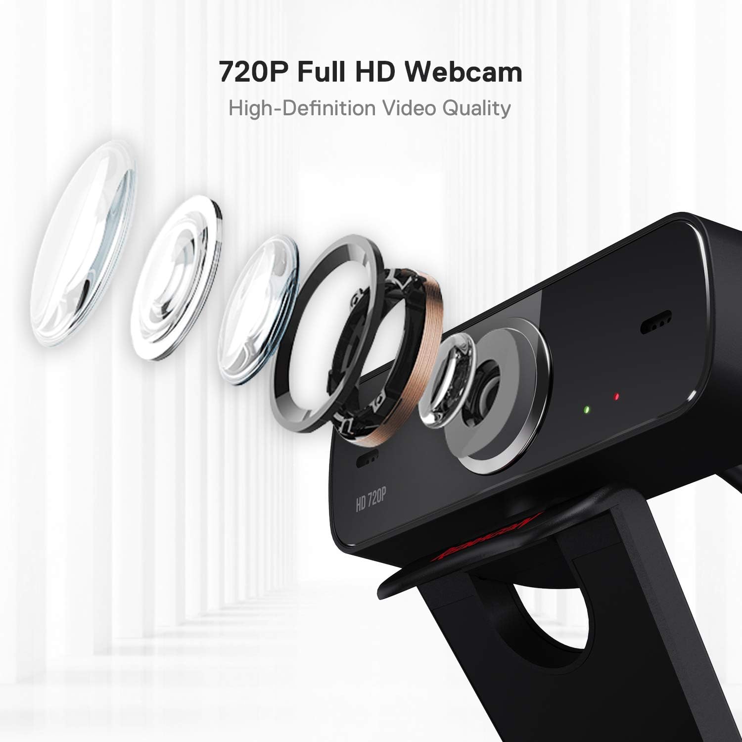 Redragon Webcam Gamer and Streamer Fobos 2 720p GW600 1 Black Streaming