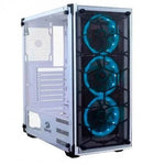 REDRAGON WHEEL JACK GC 606 WHITE GAME CASE WITH 3 RGB FAN Tower Case & Monitor