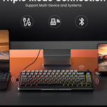 Redragon Wireless Mechanical Keyboard Gasket RGB Gaming Keyboard with Screen &