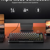 Redragon Wireless Mechanical Keyboard Gasket RGB Gaming Keyboard with Screen &