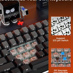 Redragon Wireless Mechanical Keyboard Gasket RGB Gaming Keyboard with Screen &