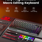 Redragon Wireless Mechanical Keyboard Gasket RGB Gaming Keyboard with Screen &