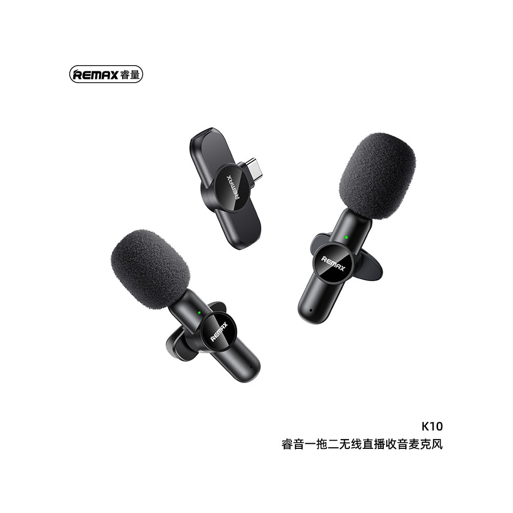 REMAX One-to-two Live-Stream Wireless Microphone K10 JOD 20