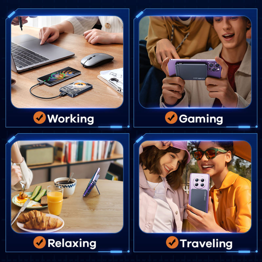 Remax PD20W + QC22.5W Magnetic Wireless Charging Power Bank 10000mAh Cables &