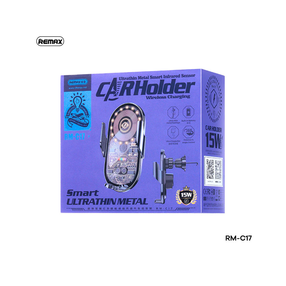 Remax RM C17 15W Wireless Charging Car Holder Cables & Chargers