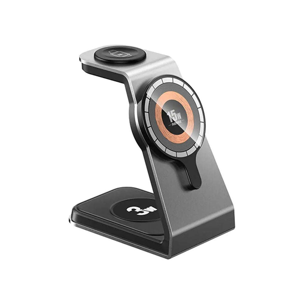 Remax RP W85 Magnetic 3 in 1 Wireless Charging Holder Cables & Chargers