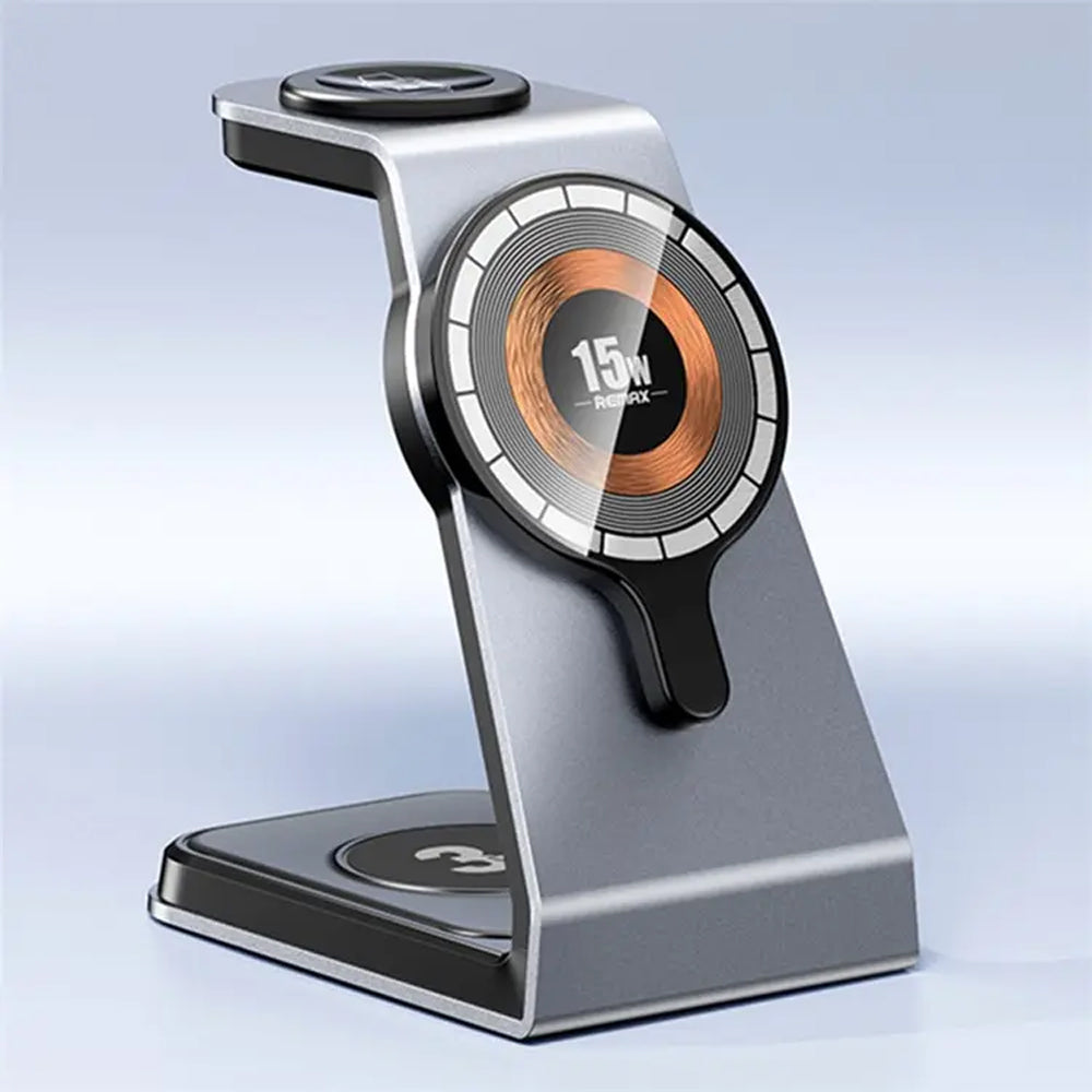 Remax RP W85 Magnetic 3 in 1 Wireless Charging Holder Cables & Chargers