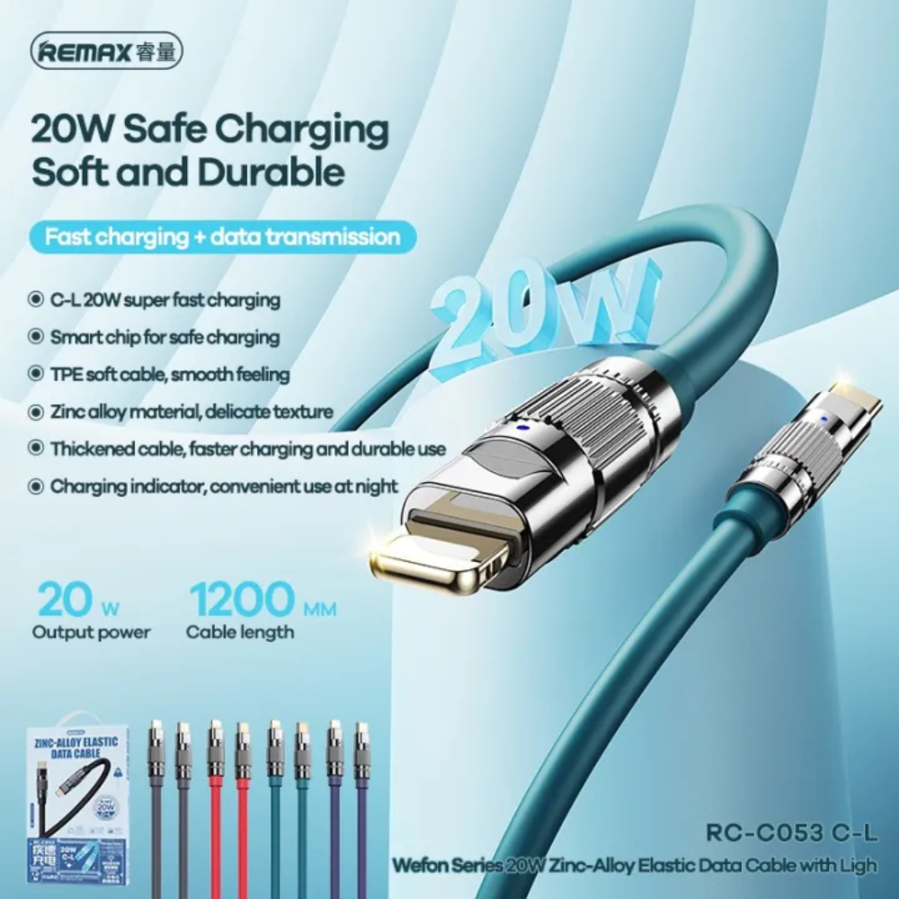 REMAX Wefon Series 20W Zinc | type C Lightning Cables & Chargers