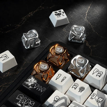 Redragon crystalflow™ liquid metal rgb artisan mechanical keyboard keycap – premium custom esc key (1 pcs)