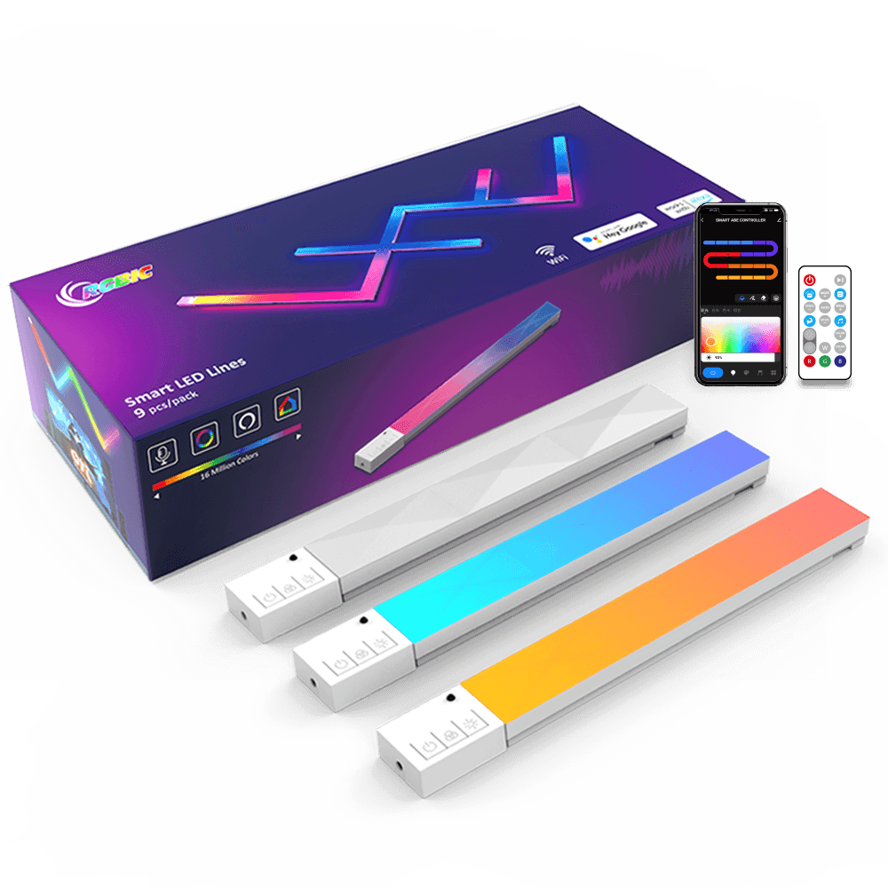 RGBIC DIY Smart Dream Color LED Light Bar 9 Pcs JOD 45