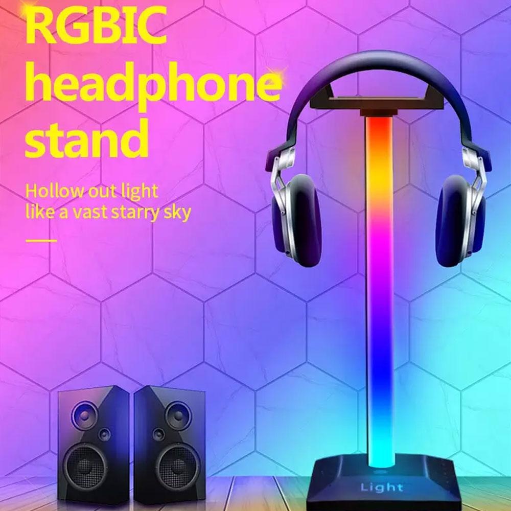 Rgbic headphone stand light display stand detachable ambient light - Fun Touch