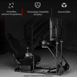 Dardoo racing simulator cockpit with monitor stand - tv mount&black seat fit