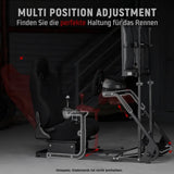 Dardoo racing simulator cockpit with monitor stand - tv mount&black seat fit