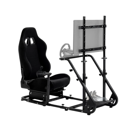 Dardoo racing simulator cockpit with monitor stand - tv mount&black seat fit