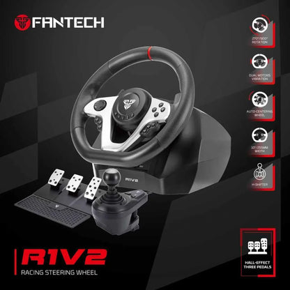 Fantech r1v2 racing steering wheel | dual-motor vibration | 270° / 900°