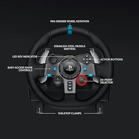 Logitech g29 driving force racing wheel and pedals force feedback real home