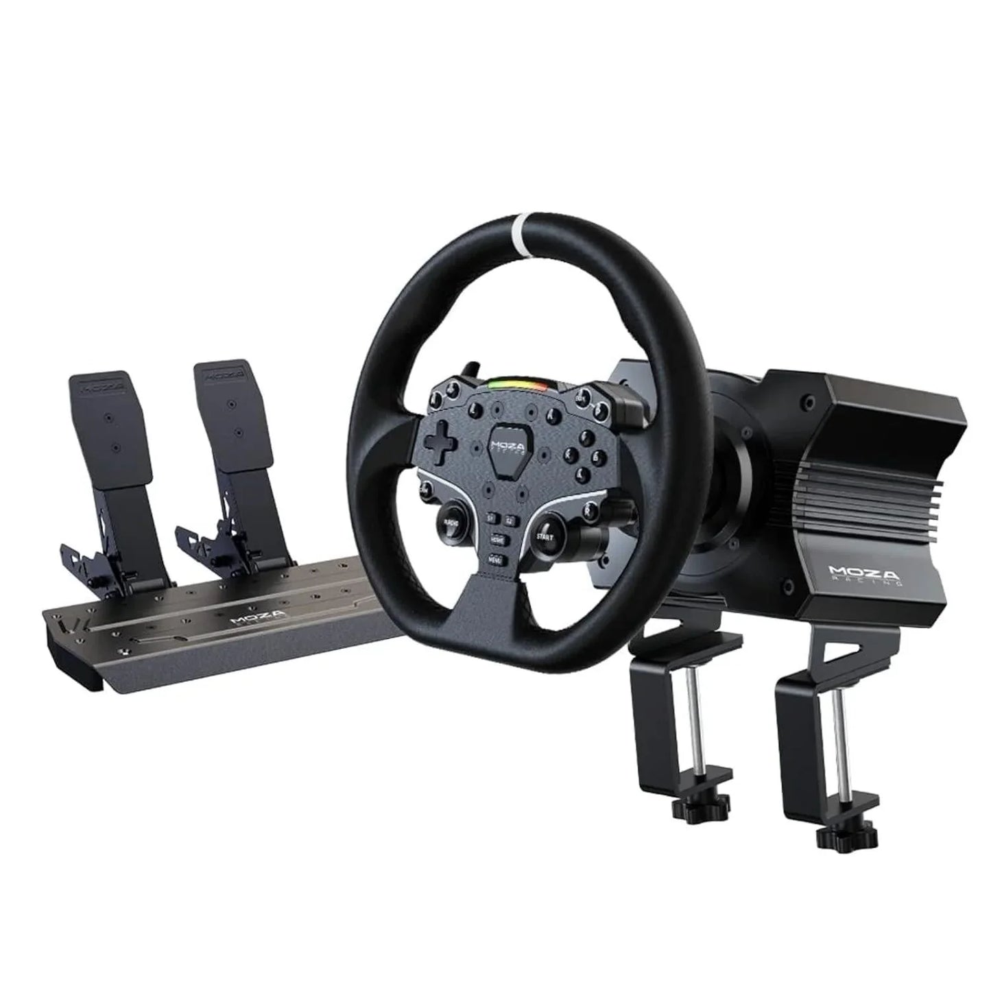 Moza r5 wheel and pedals kit racing simulator 5.5nm direct drive