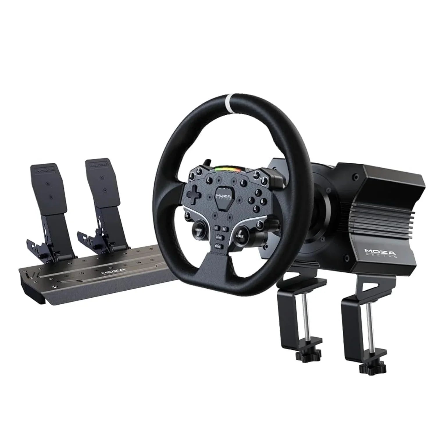 Moza r5 wheel and pedals kit racing simulator 5.5nm direct drive