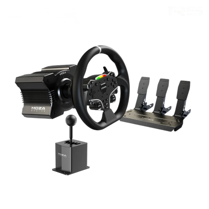 Moza r5 wheel and pedals kit racing simulator 5.5nm direct drive
