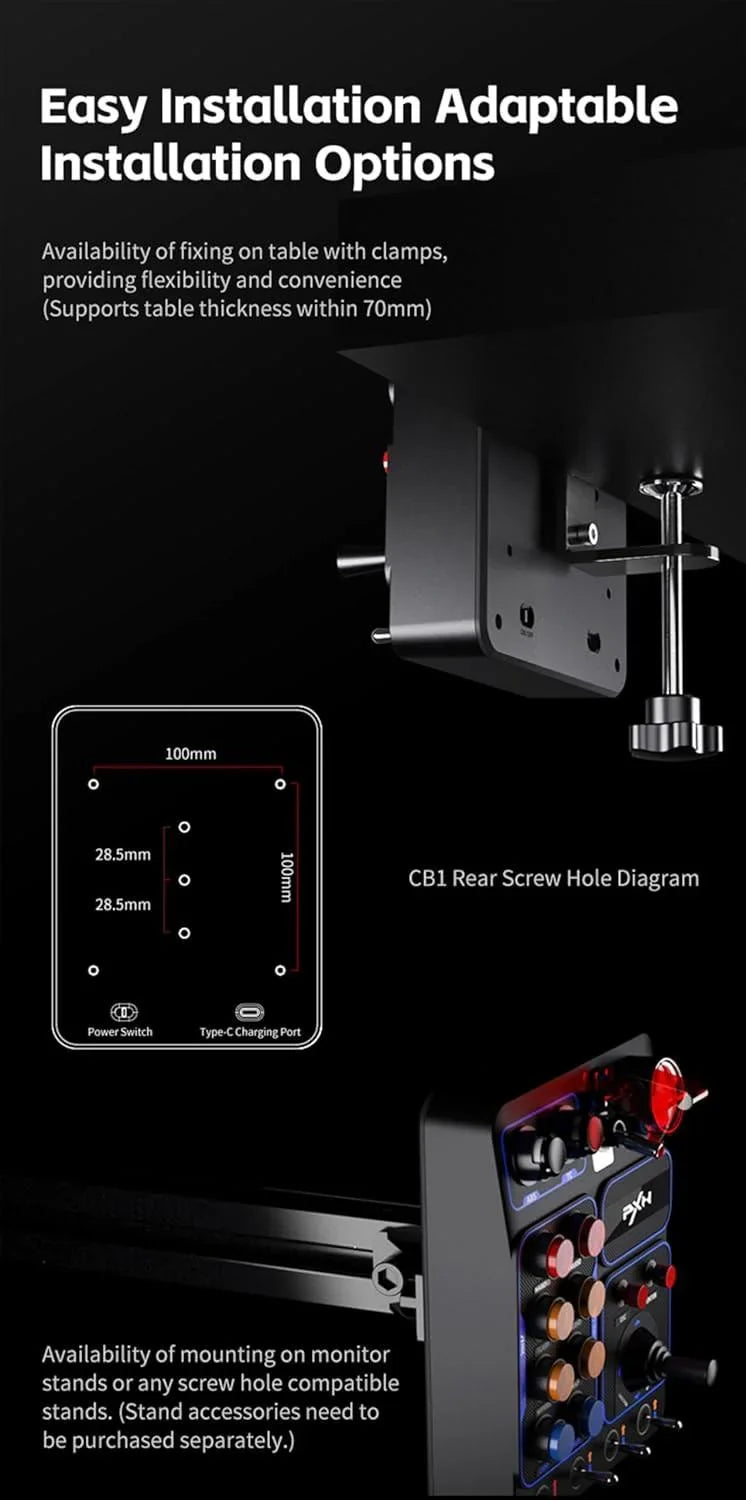 Pxn cb1 racing button box pc usb simulation racing instrument center control