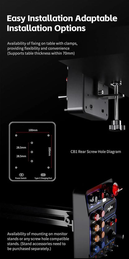 Pxn cb1 racing button box pc usb simulation racing instrument center control