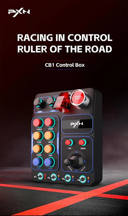 Pxn cb1 racing button box pc usb simulation racing instrument center control