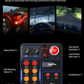 Pxn cb1 racing button box pc usb simulation racing instrument center control