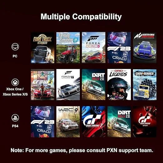 Pxn-v9 gen2 steering wheel gaming steering wheel xbox pc 270/900° car game
