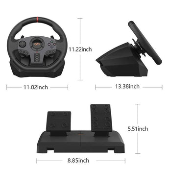 Pxn v900 gaming steering wheel with linear pedals