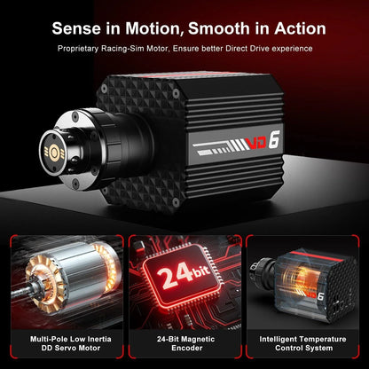 Pxn vd6 bundle: pc steering wheel and pedals – 6 nm direct drive servo motor